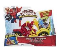 Iron spider avec moto lance-toile - spider-man : web warriors - hasbro 2660