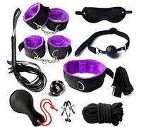 Iron-Story Kit d'ensembles en peluche violet noir B-D-S-M Rêštráints Sê&x-10pcs