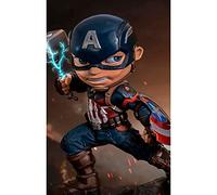 Iron Studios - Minico Avengers Endgame Captain America Vinyl Statue 5,9" (H) x 5,5" (W) x 3,9" (L) Multicolore
