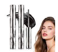 Iron Wand Black Mascara, 2026 New 3D Curling Waterproof Mascara, Creates Thick Full Lashes, Waterproof Long-Lasting Eyelash Makeup for Daily Look (2Pcs B)