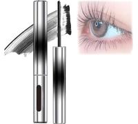 Iron Wand Mascara,3D-Doll Iron Brush Mascara,Metal Curling Iron Mascara,3D Curling Eyelash Iron Mascara (Black)
