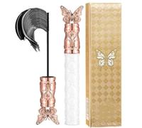 Iron Wand Mascara,Thick 3D Curling Eyelash Iron Mascara,Long-lasting Waterproof Sweat-Proof Metal Wand Mascaras,Lengthening,Non-Smudged Non-Clumping Black Washable Eyelash Makeup (1Pcs)