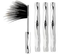 Iron Wand Mascaras, Thick And Long Curling Mascara, Waterproof Long-Lasting 3d Curling Eyelash Iron, New Brushless Metal Wand Mascara Black Washable Metal Mascaras(3pcs)