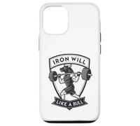 Iron Will Like a Bull : art de la force motivante Coque pour iPhone 12/12 Pro