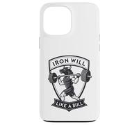 Iron Will Like a Bull : art de la force motivante Coque pour iPhone 13 Pro Max