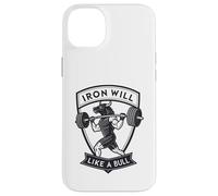 Iron Will Like a Bull : art de la force motivante Coque pour iPhone 14 Plus