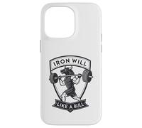 Iron Will Like a Bull : art de la force motivante Coque pour iPhone 14 Pro Max