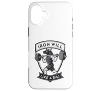 Iron Will Like a Bull : art de la force motivante Coque pour iPhone 16 Plus