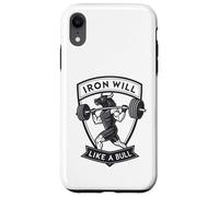 Iron Will Like a Bull : art de la force motivante Coque pour iPhone XR