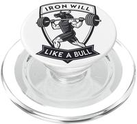 Iron Will Like a Bull : art de la force motivante PopSockets PopGrip pour MagSafe
