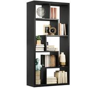 IRONCK Bibliothèque géométrique industrielle à 6 étagères - Blanc - Grande étagère de rangement avec étagère épaisse pour salon, maison et bureau