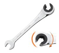 ironcube Jeu de clés de ligne de frein de 14 mm : à cliquet métrique, extrémité ouverte pour écrous sur les conduites de carburant, de frein ou de climatisation