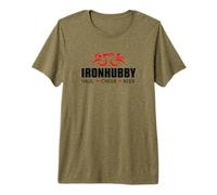 IRONHUBBY - Triathlète Triathlon Support Wife Cheer Squad T-Shirt Haut de Gamme
