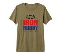IRONHUBBY Triathlon Triathlon Tri Husband Sherpa Design T-Shirt Haut de Gamme