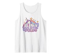 Ironic Alpha Male Tee: Real Men Rainbow Unicorn Sparkles Débardeur
