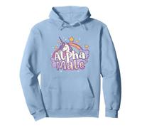 Ironic Alpha Male Tee: Real Men Rainbow Unicorn Sparkles Sweat à Capuche