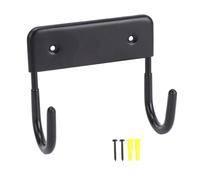 Ironing Board Hook Stable Multifunctional Space Saving Ironing Board Wall Mounted Holder for Kitchen Bathroom Wardrobe Iron Material (Matte Black)