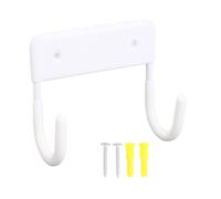 Ironing Board Hook Stable Multifunctional Space Saving Wall Mounted Holder for Kitchen Bathroom Wardrobe Iron Material Includes 1 Hook 2 Expansion Screws 2 Screws (Beige)