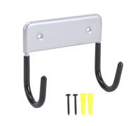 Ironing Board Hook Stable Multifunctional Space Saving Wall Mounted Holder for Kitchen Bathroom Wardrobe Iron Material Includes 1 Hook 2 Expansion Screws 2 Screws (Silver Grey)