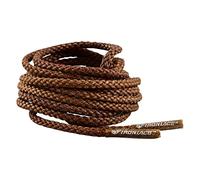IRONLACE Classic, Lacets de bottes rondes ultra résistants incassables, Lacets, Fabriqués avec 100% de fibres de para-aramide avancées, 1 paire, Marron ou Noir (Marron / 72 Inches - 183 cm)