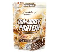 IronMaxx 100% Whey Protein Céréales au Miel - Poudre de protéines de lactosérum hydrosoluble | Riche en protéines | Contient naturellement des BCAA | Faible en sucre | Proteine Whey - 500 gramme