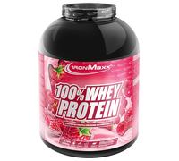 IronMaxx 100% Whey Protein Framboise - Poudre de protéines de lactosérum hydrosoluble - Riche en protéines - Contient naturellement des BCAA - Faible en sucre - Proteine Whey - 2350 gramme