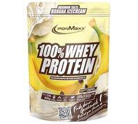 IronMaxx 100% Whey Protein Glace à la banane - Poudre de protéines de lactosérum hydrosoluble | Riche en protéines | Contient naturellement des BCAA | Faible en sucre | Proteine Whey - 500 gramme