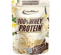 IronMaxx 100% Whey Protein Glace à la Vanille - Poudre de protéines de lactosérum hydrosoluble | Riche en protéines | Contient naturellement des BCAA | Faible en sucre | Proteine Whey - 500 gramme