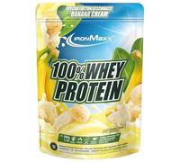 IronMaxx 100% Whey Protein Poudre - Crème Banane Sachet de 500g | poudre de protéine de lactosérum réduite en sucre et soluble dans l'eau | de nombreuses saveurs différentes