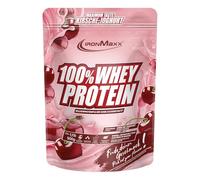 IronMaxx 100% Whey Protein Yaourt Cerise - Poudre de protéines de lactosérum hydrosoluble | Riche en protéines | Contient naturellement des BCAA | Faible en sucre | Proteine Whey - 500 gramme