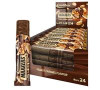 IronMaxx Barre protéinée Maxxers Peanut Caramel - 24 x 49 g - barre protéinée, protein bar, snack protéiné sans sucres ajoutés, collation sportive fitness