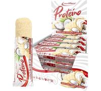IronMaxx Barre protéinée Proteino Chocolat blanc noix de coco 12 x 30 g - barres protéinées façon gaufrette, barre proteine faible en sucre, snack protéiné sans gluten pour fitness