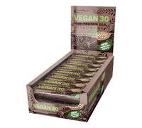 IronMaxx - Barre Protéinée - Vegan 30 Chocolat 24 x 35 g - Barre protéinée sans sucre, protein bar vegan, snack protéiné