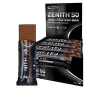 IronMaxx - Barre Protéinée Zenith 50 - Chocolat 12 x 100 g - Barre protéinée sans sucre, protein bar riche en protéines