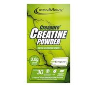 IronMaxx Créatine Monohydrate Creapure en Poudre 30 Sticks x 3,4 g - créatine en poudre sans sucre, complément sportif pratique pour musculation, fitness et entraînement intensif