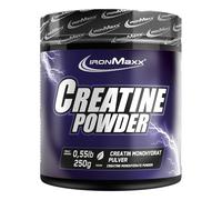 IronMaxx Creatine Monohydrate Poudre Neutre 250 g - Haute Dosage 5000 mg par Portion, Végétalien, Sans Sucre, Améliore les Performances Musculaires, Créatine Monohydrate Pure