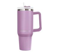 IronMaxx Cup mit Griff - Lilac 1,2L | avec paille incluse | Design moderne et épuré en acier inoxydable | Isolation double paroi | Maintient les boissons chaudes et froides