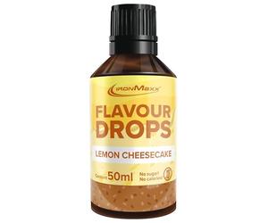 IronMaxx - Flavour Drops arôme alimentaire liquide - Cheesecake au citron 50 ml - édulcorant liquide zéro sucre pour yaourt, café & desserts
