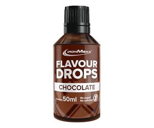 IronMaxx - Flavour Drops arôme alimentaire liquide - Chocolat 50 ml - édulcorant liquide zéro sucre pour yaourt, café & desserts