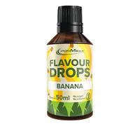 IronMaxx Flavour Drops - Banane 50ml | Arôme alimentaire liquide zéro sucre & zéro calorie | Arômes végétaliens pour sucrer aliments, yaourt, café & desserts