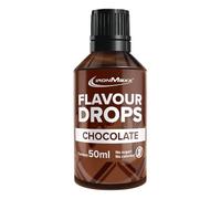 IronMaxx Flavour Drops - Chocolat 50ml | Arôme alimentaire liquide zéro sucre & zéro calorie | Arômes végétaliens pour sucrer aliments, yaourt, café & desserts