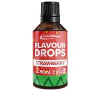 IronMaxx Flavour Drops -Fraise 50ml | Arôme alimentaire liquide zéro sucre & zéro calorie | Arômes végétaliens pour sucrer aliments, yaourt, café & desserts