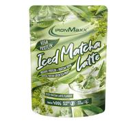 IronMaxx High Protein Iced Matcha Latte - 400g Sachet | Boisson matcha riche en protéines avec thé vert | Sans sucres ajoutés | À déguster froid