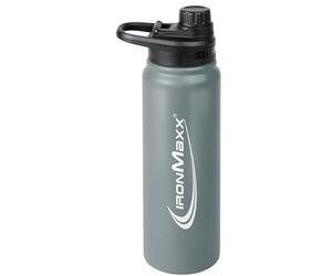 IronMaxx Hot & Cold Bottle - Ash Grey 800ml | Gourde isotherme inox pour boissons chaudes & froides | Étanche & sans BPA | Sport & outdoor