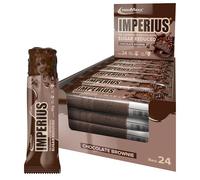 IronMaxx Imperius - Chocolate Brownie 24x45g | Barre protéinée faible en sucre avec crispies de soja pour plus de croquant | Haute teneur en protéines et faible en sucre, parfaite pour les sportifs