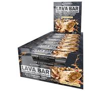 IronMaxx Lava Protein Bar - Caramel Fudge Brownie - 18x40g | Barre hyperprotéinée avec cœur crémeux & garniture cacahuète-caramel | Pauvre en sucre & sans huile de palme