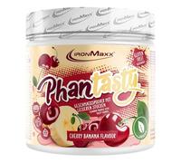 IronMaxx Poudre aromatisante pour yaourt Cerise Banane 250 g - édulcorant en poudre avec morceaux de fruits ou noix pour dessert, fromage blanc et préparation sucrée