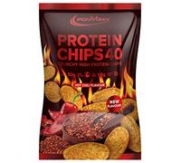 IronMaxx Protein Chips 40 - Hot Chili 50g | Chips cuites à haute teneur en protéines, faibles en glucides et sans gluten | Disponibles en plusieurs saveurs
