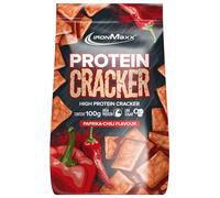 IronMaxx Protein Cracker - Paprika Chilli 100g | Snack croustillant et pauvre en sucre avec 21% de protéines | Cuit au four et non frit