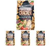 IronMaxx Protein Cracker - Pizza 100g | Snack croustillant et pauvre en sucre avec 21% de protéines | Cuit au four et non frit (Lot de 4)
